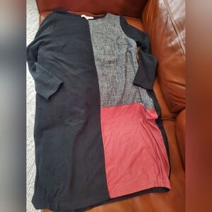 Chiara Cocol Milano Artsy Funky Lantern Comfy Dress Size L Large Colorblock